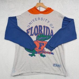 VTG University of Florida Hoodie Men's L Gray The Game Tee Gators Colorblock 90s